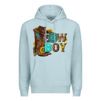 Blue Mist western cowboy Premium Hoodie - NancyCooperArtShop