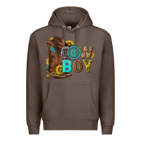 Coffee western cowboy Premium Hoodie - NancyCooperArtShop