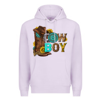 Lilac western cowboy Premium Hoodie - NancyCooperArtShop