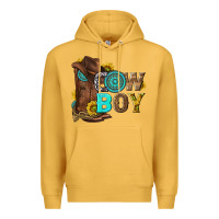 Mustard western cowboy Premium Hoodie - NancyCooperArtShop