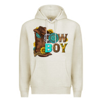 Oatmeal Heather western cowboy Premium Hoodie - NancyCooperArtShop