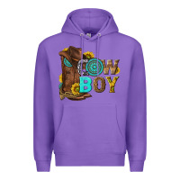 Purple western cowboy Premium Hoodie - NancyCooperArtShop