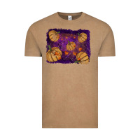 Vintage Coffee Halloween Pumpkin Cobweb Background Vintage Tee - RanaPortraitStore