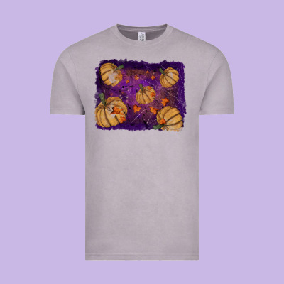 Vintage Tee Halloween Pumpkin Cobweb Background
