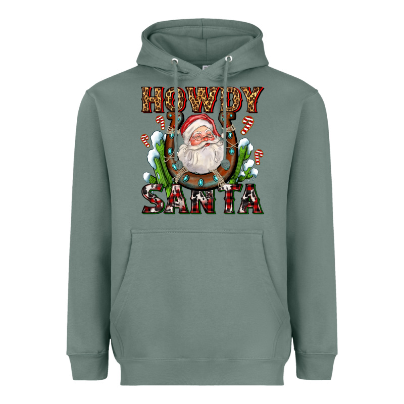 Howdy Santa Heavyweight Hoodie by AdoDesignShop | Teevron
