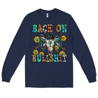 Navy back on my bullshit Long Sleeve Tee - Zillion Design Studio