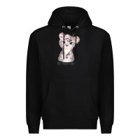 Black tiger cute animals Premium Hoodie - RanaPortraitStore