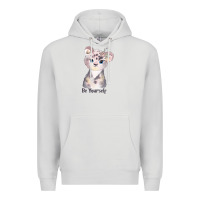 Dove Grey tiger cute animals Premium Hoodie - RanaPortraitStore