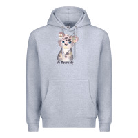 Heather Grey tiger cute animals Premium Hoodie - RanaPortraitStore