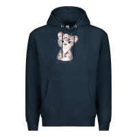 Navy tiger cute animals Premium Hoodie - RanaPortraitStore