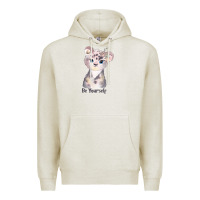 Oatmeal Heather tiger cute animals Premium Hoodie - RanaPortraitStore