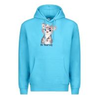 Ocean Blue tiger cute animals Premium Hoodie - RanaPortraitStore
