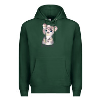 Sports Green tiger cute animals Premium Hoodie - RanaPortraitStore
