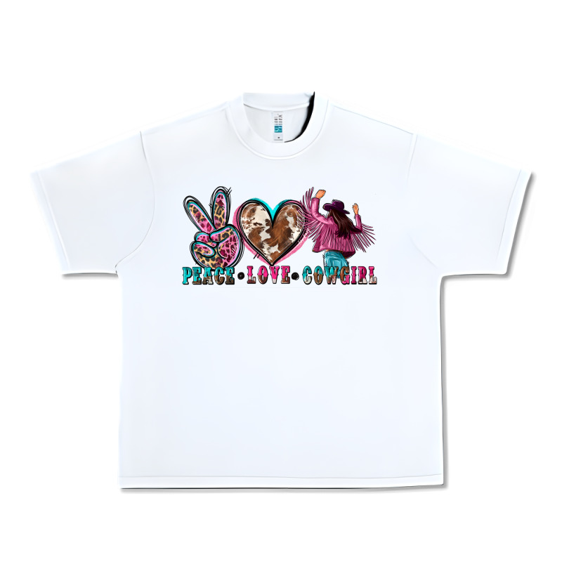Peace Love Cowgirl Urban Heavy Tee by Zillion Design Studio | Teevron