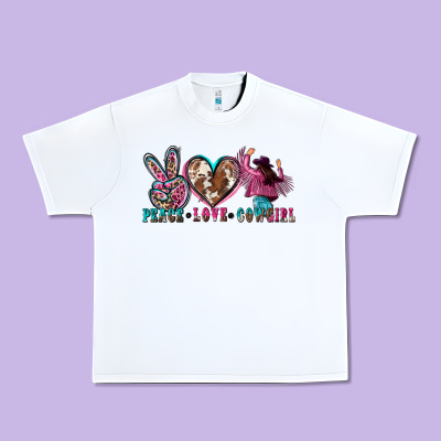 Urban Heavy Tee peace love cowgirl