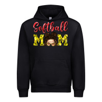 Black Softball Mom Urban Hoodie - BundleAndBundleShop