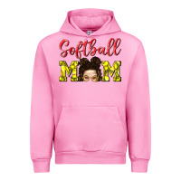 Fuchsia Pink Softball Mom Urban Hoodie - BundleAndBundleShop