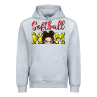 Heather Grey Softball Mom Urban Hoodie - BundleAndBundleShop