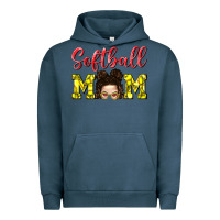 Pigment Midnight Navy Softball Mom Urban Hoodie - BundleAndBundleShop