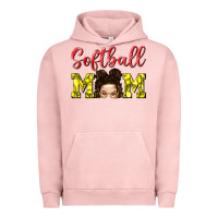 Pigment Salmon Softball Mom Urban Hoodie - BundleAndBundleShop