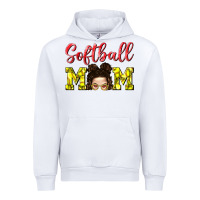 White Softball Mom Urban Hoodie - BundleAndBundleShop
