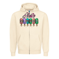 Sandshell hello summer Zipper Hoodie - CowhideDigitalArt