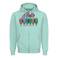 Seafoam hello summer Zipper Hoodie - CowhideDigitalArt