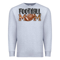 Heather Grey football mom Premium Sweatshirt - AdoDesignShop