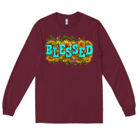 Burgundy western blessed Long Sleeve Tee - Zillion Design Studio