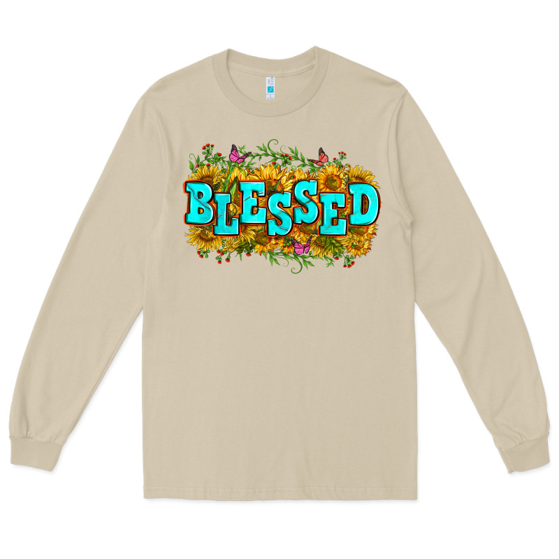 Western Blessed Long Sleeve Tee by Zillion Design Studio | Teevron