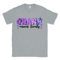 Heather Grey ohana means family with stitch Classic Tee - texasbilliewilder