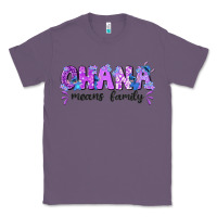 Lavender ohana means family with stitch Classic Tee - texasbilliewilder