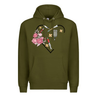 Army Green phlebotomy add your name Premium Hoodie - MaliasSmallBusiness
