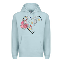 Blue Mist phlebotomy add your name Premium Hoodie - MaliasSmallBusiness