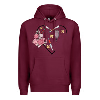 Burgundy phlebotomy add your name Premium Hoodie - MaliasSmallBusiness