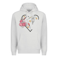 Dove Grey phlebotomy add your name Premium Hoodie - MaliasSmallBusiness