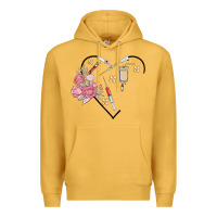 Mustard phlebotomy add your name Premium Hoodie - MaliasSmallBusiness