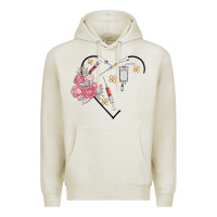 Oatmeal Heather phlebotomy add your name Premium Hoodie - MaliasSmallBusiness