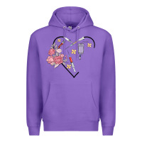Purple phlebotomy add your name Premium Hoodie - MaliasSmallBusiness