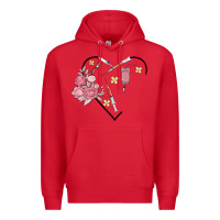 Red phlebotomy add your name Premium Hoodie - MaliasSmallBusiness