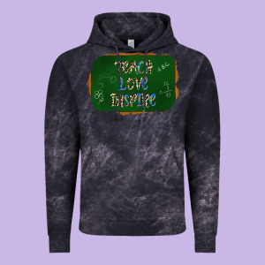 Teach Love Inspire Chalkboard Vintage Hoodie Designed By Adodesignshop