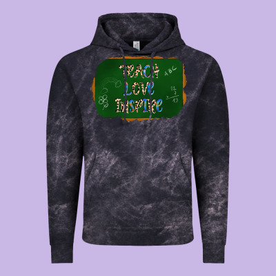 Teach Love Inspire Chalkboard Vintage Hoodie Designed By Adodesignshop