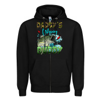 Black daddy's fishing buddy Zipper Hoodie - HRA Design Shop