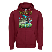 Burgundy daddy's fishing buddy Zipper Hoodie - HRA Design Shop