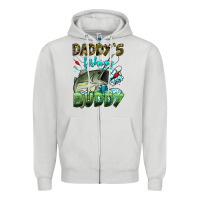 Dove Grey daddy's fishing buddy Zipper Hoodie - HRA Design Shop