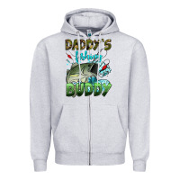 Heather Grey daddy's fishing buddy Zipper Hoodie - HRA Design Shop