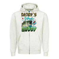 Oatmeal Heather daddy's fishing buddy Zipper Hoodie - HRA Design Shop