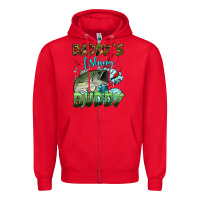 Red daddy's fishing buddy Zipper Hoodie - HRA Design Shop