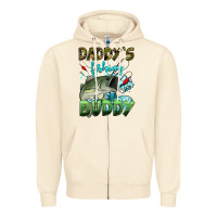 Sandshell daddy's fishing buddy Zipper Hoodie - HRA Design Shop