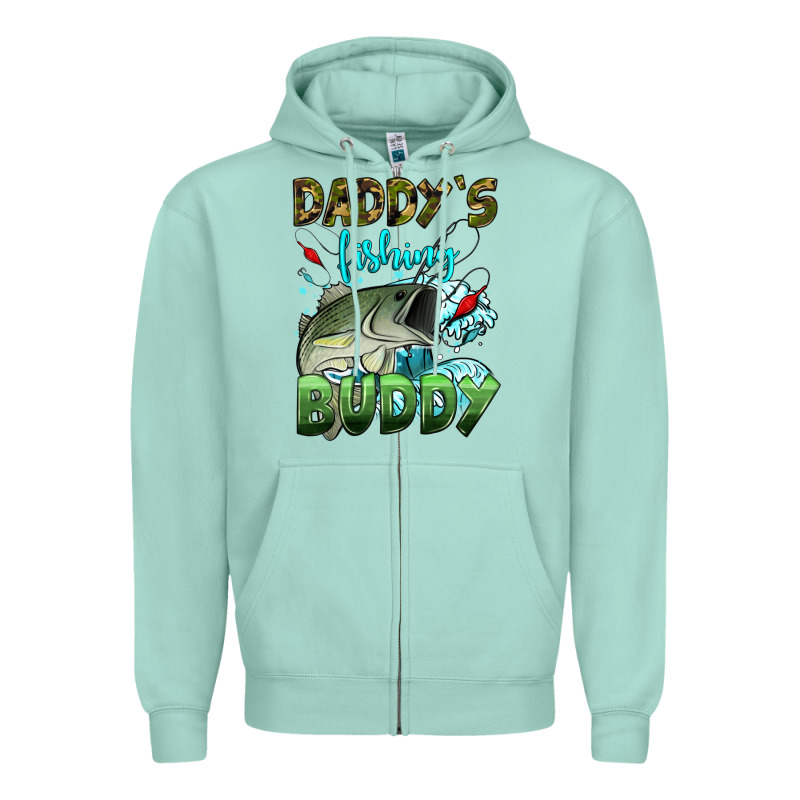 Daddy's Fishing Buddy Zipper Hoodie by HRA Design Shop | Teevron